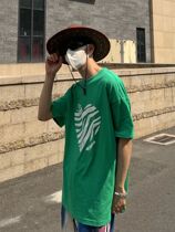 American high street niche love print T-shirt mens European and American vibe summer casual simple street mens and womens short-sleeved tide