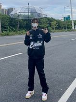 European American Autumn Winter New Pint High Street Racing Cotton Suit Jacket Mans Tide Card American Design Sense Baseball Suit Jacket