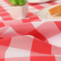 Waterproof and oil-proof Plaid tablecloth fabric picnic cloth pastoral tea table cloth hotel table cloth Green red plaid cloth