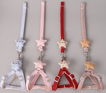 Day Ensemble Cute Handmade Kitty Traction Rope Dog Chest Harness Small Dog Holding Teddy Beaume Pooch Out Dog Rope