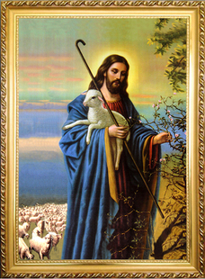 装饰画 耶稣画像 主 以马内利 基督教装饰画 十字架油画艺术 客厅壁挂