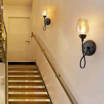 Nordic wall lamp stairwell American minimalist retro creative personality living room background wall bedroom bedside lamp T P146