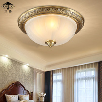 European all copper ceiling lamp bedroom lamp luxury home American simple corridor aisle study balcony lamp Q051