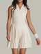 Parfois Tennis New Tennis Skirt V-Neck Ribbed Polo Waizging Pleated 고급 스포츠 드레스 Parfois Tennis New Tennis Skirt V-Neck Ribbed Polo Waizging Pleated 고급 스포츠 드레스
