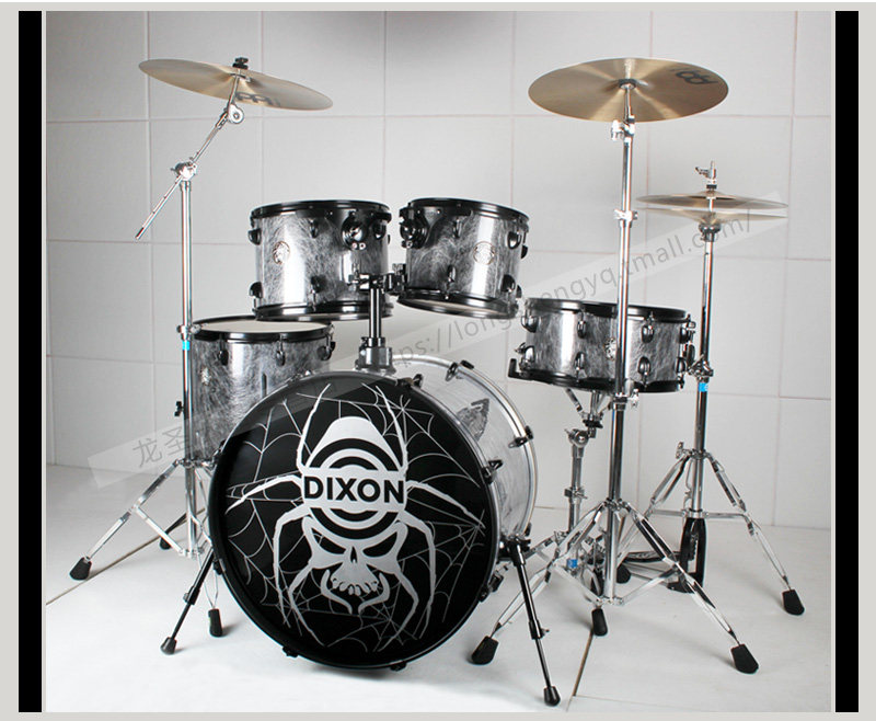 069010台湾帝声架子鼓黑蜘蛛五鼓三镲成人爵士鼓儿童初学者高端架子