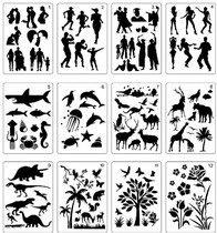 Childrens puzzle template A4 character painting template Animal template Plant template Hand copy newspaper template New 593