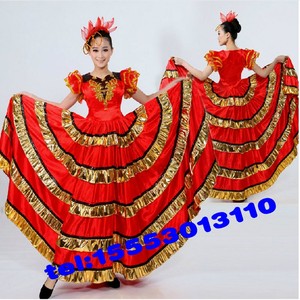 西班牙大摆裙斗牛士舞裙 合唱服装 开场舞裙舞