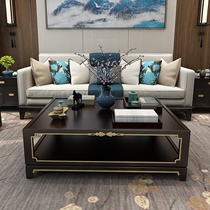 New Chinese solid wood living room coffee table modern Chinese light luxury simple small apartment villa model room Zen furniture