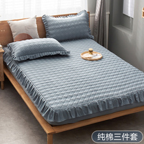 Bed sheet single-piece bedspread lace mattress cover Simmons protective cover Non-slip fixed bed cover All-inclusive thickened padded