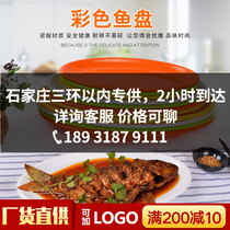 Plate melamine tableware barbecue plate fish plate snack plate plastic plate Oval rice bowl dumpling plate commercial