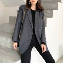 Spring Inn Wind net red suit jacket 2022 New South Korea Loose Design Grey Pituality Suit Jacket
