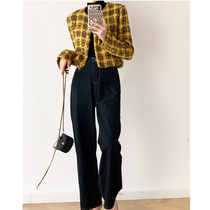 Jeans Broadlegged Pants Woman 2022 New Spring Autumn High Waist 100 Hitch Surge Ins Loose Straight Cylinder Slim Trousers Slim