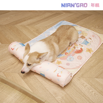 (rice cake NianGao) summer cooling fabric ice silk pet blanket cat litter dog mat mat ice mat anti-bite