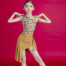 Childrens Latin dance skirt practice uniforms Womens childrens professional Net red suit sling costume competition performance costume autumn