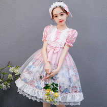 Girls dress summer 2021 new loli short-sleeved genuine lolita children lolita princess skirt