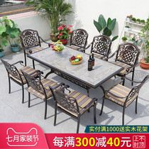 Wife Takako Outdoor cast aluminum table and chair set Outdoor courtyard Garden terrace Balcony Leisure table and chair combination Wrought iron