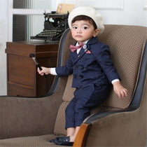 Spring Money Boy Suit Gown Flower Girl Suit Children Plus Suede West Suit Mens Baby Birthday Three Sets of Inn