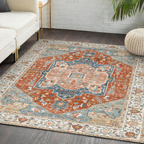 Moroccan imitation cashmere thickened carpet light luxury American living room bedroom bedside blanket Nordic ethnic style retro home