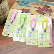High quality cartoon animal safe ear spoon glowing ears baby baby plastic ear spoon cleaning tweezers