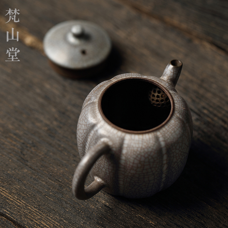 Jingdezhen to restore ancient ways the Vatican hill hall teapot tea old rock, household ceramic POTS full checking ceramic single pot can keep open