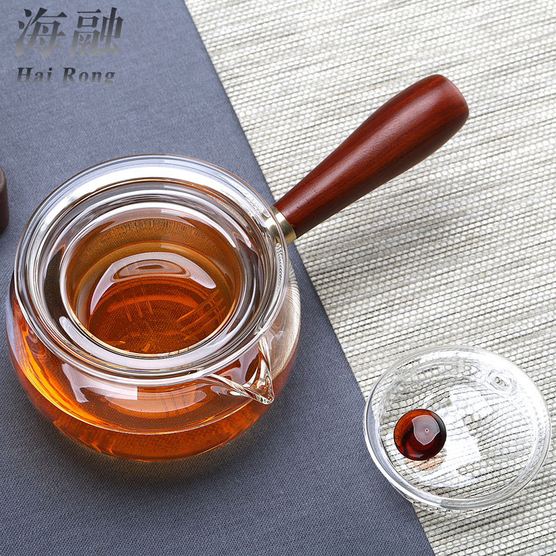 High - temperature thickening filter glass teapot kung fu tea teapot small household cooking kettle pot set