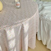 TJJ -- ins little rose crushed flower table cloth picnic cloth folk café restaurant decorate fabric background cloth swing pat