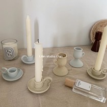 TJJ -- ins Nordic minimalist ceramic candleholder pendulum piece Ornament Shooting Props Folk and Decorative Pendulum background