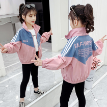 Girls  coat Industry field Cartoon gloves Tea Tuo gas Childrens jacket Big child fashion little girl fashion top