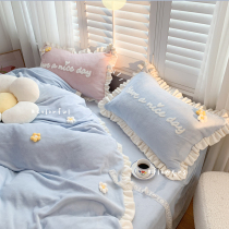 Thickened Milk Suede Four Pieces of Double-sided Teddy Suede Teenage Girl Hearts Fallan Suede Quilt Bed Coral Suede Winter