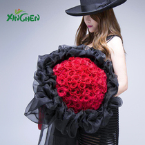 Black color wedding dress highlight big snow yarn 1 5 meters high 30 meters long flower packaging gauze skirt wedding decoration yarn