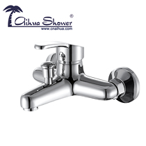 Aihua full copper chrome-plated bathroom bathtub in-wall shower shower shower hot and cold temperature control triple faucet AH2003