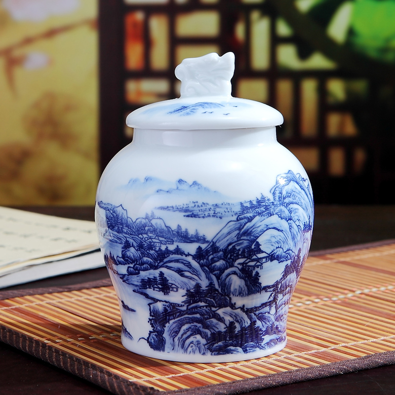 The Product jue ceramic tea storage tanks sugar pot tea products sealed as cans Chinese medicine jar of jingdezhen