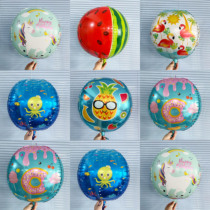22 inch 4D aluminum film balloon fruit Ocean series birthday party decoration wedding wedding room layout Flamingo 4D ball