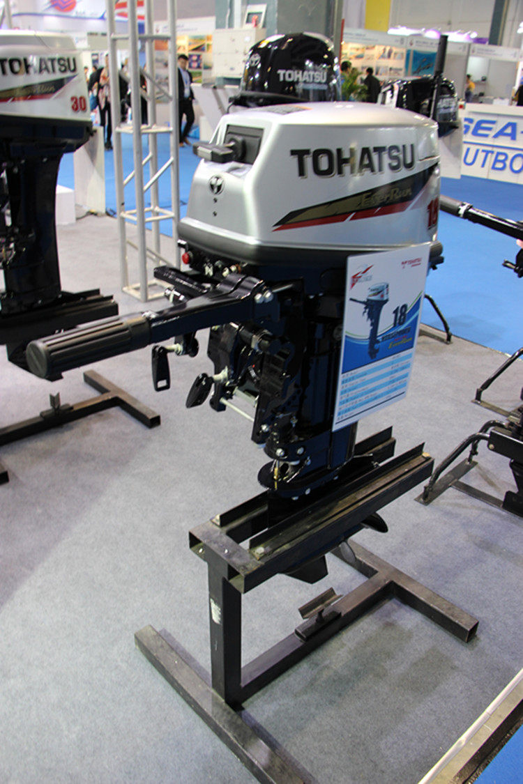 日本tohatsu东发2冲程18马力船外机 全新橡皮艇船用发动机推进器