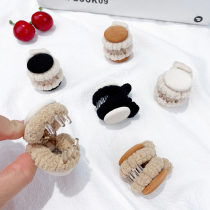 Plush Clip Small Furry Hair Clip Ponytail Back Head Shark Clip Autumn Winter Velvet Hair Clip Ponytail Head
