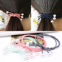 Korean version of simple head rope pearl Handmade Knotted Hairband hair rope Fresh girl tie hair rubber band headwear hair accessories