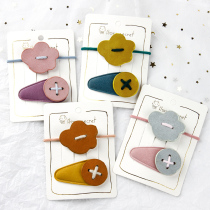 South Korea imported adult hairclip Hairband cute button cloud hair card little girl side clip bbclip head rope bangs clip