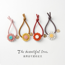 Head rope female Korean version of sweet flowers Hairband little Daisy does not hurt hair rubber band tie hair rope hipster girl headwear