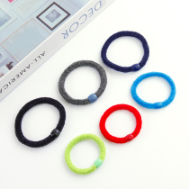 Korean version of solid color plush high elastic hair rope thick bottoming Hairband headrope does not hurt hair rubber band hair accessories headwear