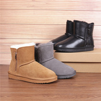 Sheep fur one snowboots men and women in the winter of 2022 new thickened wool one - foot zipper shoes
