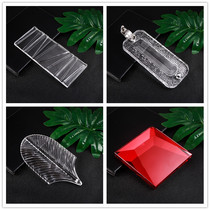 Solid glass brick feather hanging piece transparent square partition wall hot melt color frosted crystal brick entrance screen