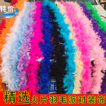 Turkey hair scarf Mens and womens shawls Batch hair clothing decoration Dance catwalk Hair collar feather velvet strip Hot fire piece