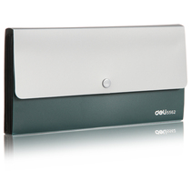 Deli 5562 organ bag small invoice package Official Document 12 grid A6 portable bill storage bag Press button organ bag