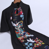 Qi Wei cheongsam improved dress Chinese style new summer young girl convenient short fashion slim