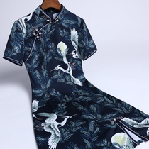 Qi Wei daily cheongsam retro modified spring and summer new sexy Chinese style dress short fashion young elegant