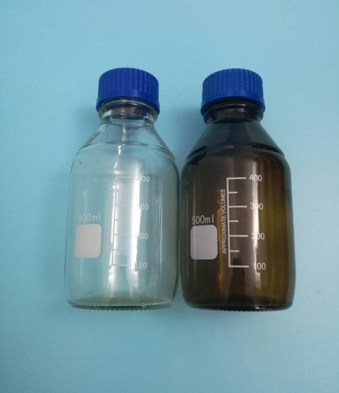 50/100/250/500/1000ml透明/棕色液相色谱流动相瓶 蓝盖试剂瓶