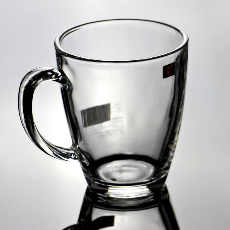 丽尊透明玻璃啤酒把杯扎啤杯带把手茶杯水杯牛奶杯奶茶杯果汁杯