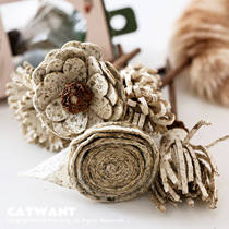 Give you a little flower ~ CATWANT cat fowang farm pet toy Wood piglet cat mint handmade cat stick