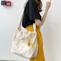 New large capacity portable sails cloth bag female summer art single shoulder day department college students class clothes book canvas bag bag