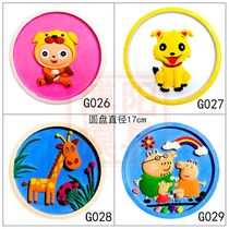 New silicone disc mold latex mold new hand-made plaster disc painted white mold filling color